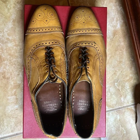 Brooks Brothers Men’s Walnut Leather Oxford , Size 10.5, Re-Soled - Picture 9 of 9